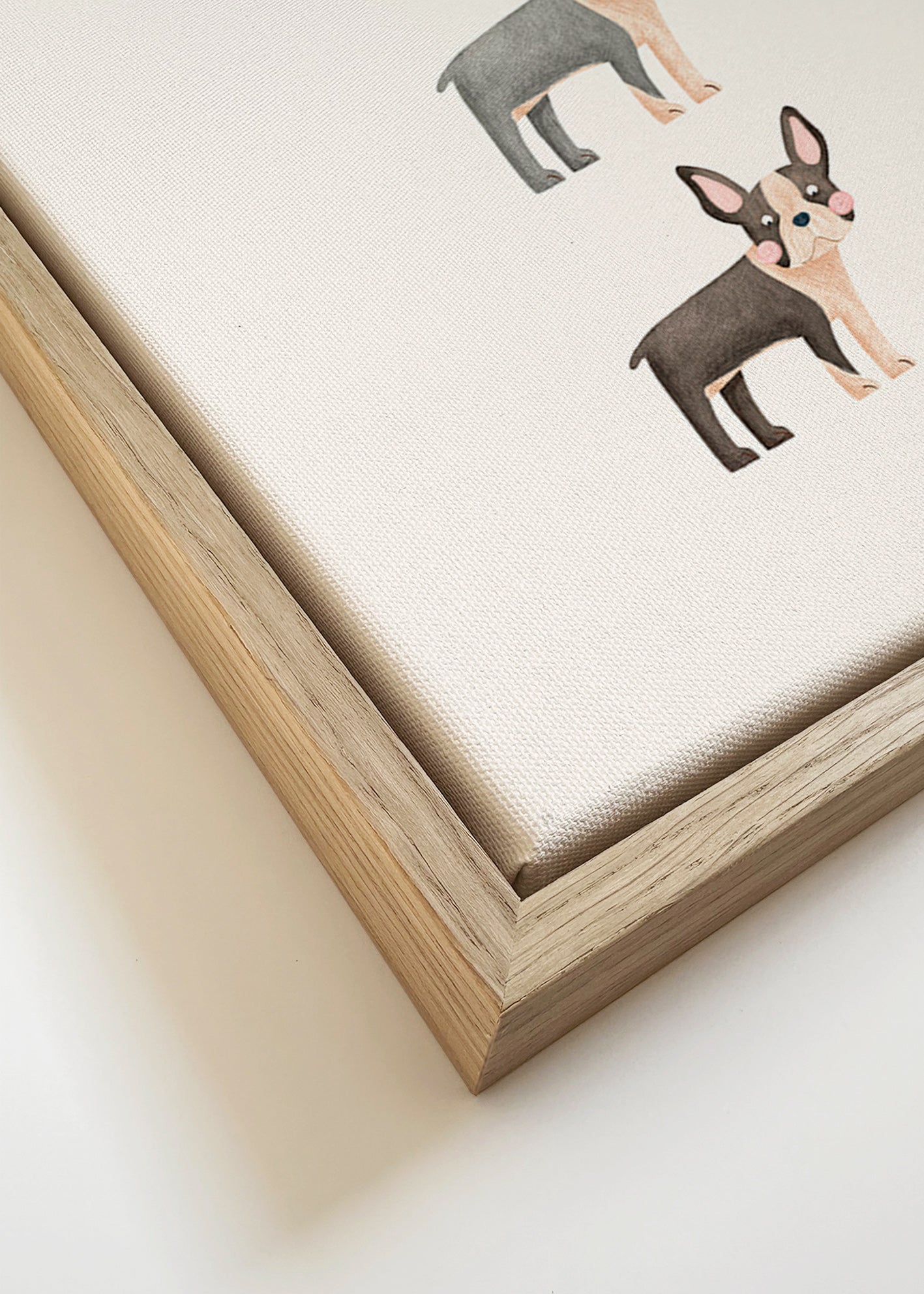 Kunstwerk Drei Boston Terrier
