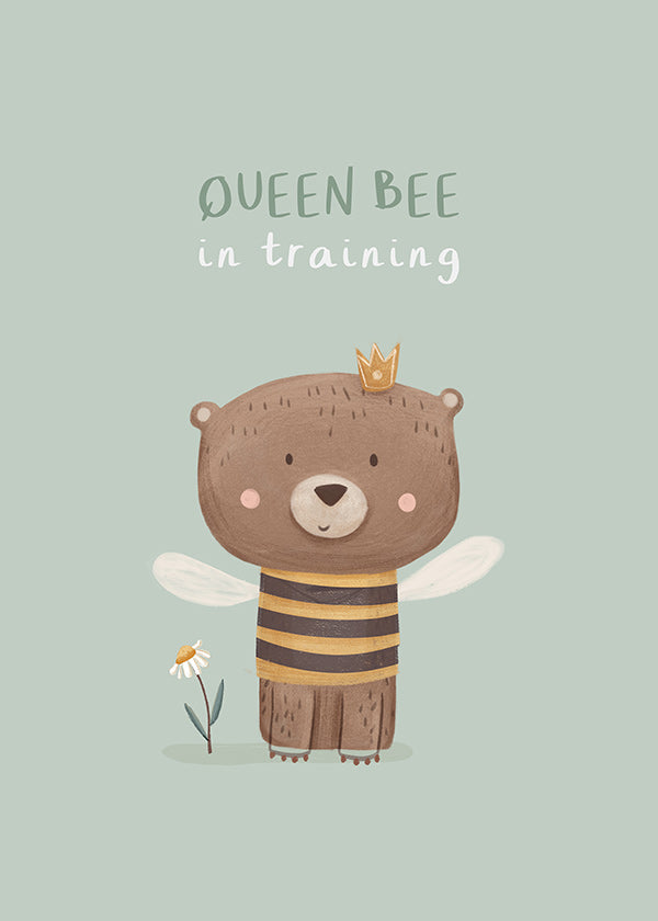 Kinderbild Queen Bee Bär mit Krone