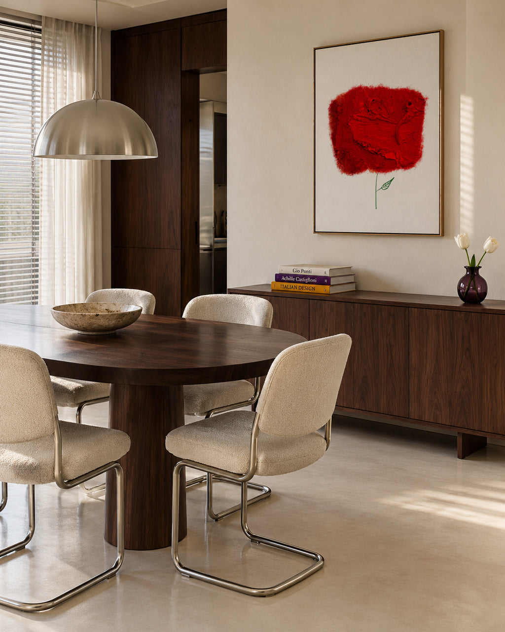 Homage to Pablo Neruda - Framed canvas in an interior