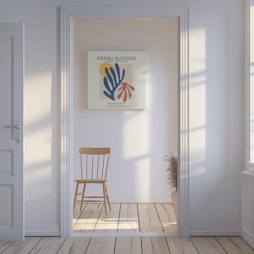 Henri Matisse papiers découpés IXX - Unframed canvas in an interior
