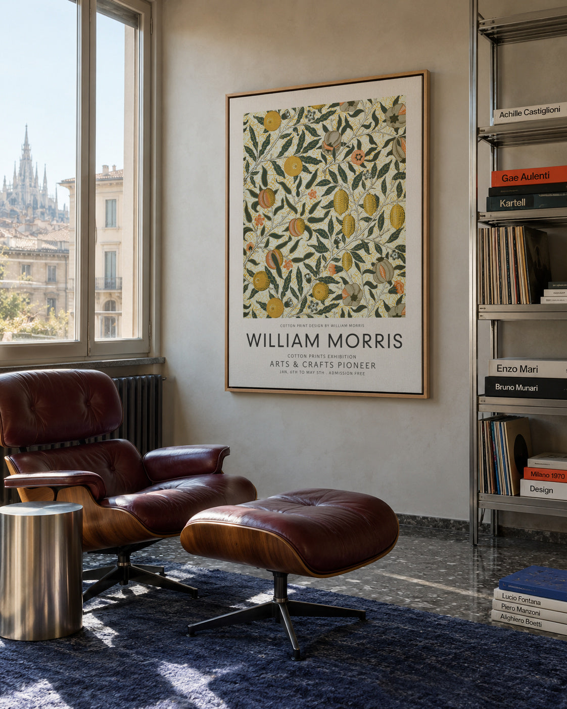 William Morris Four fruits pattern II - Framed canvas in an interior