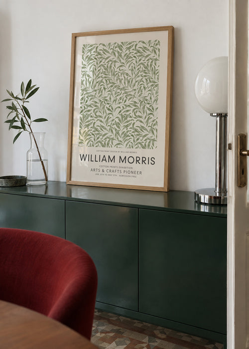 William Morris Green Willow Bough - Framed poster in an interior