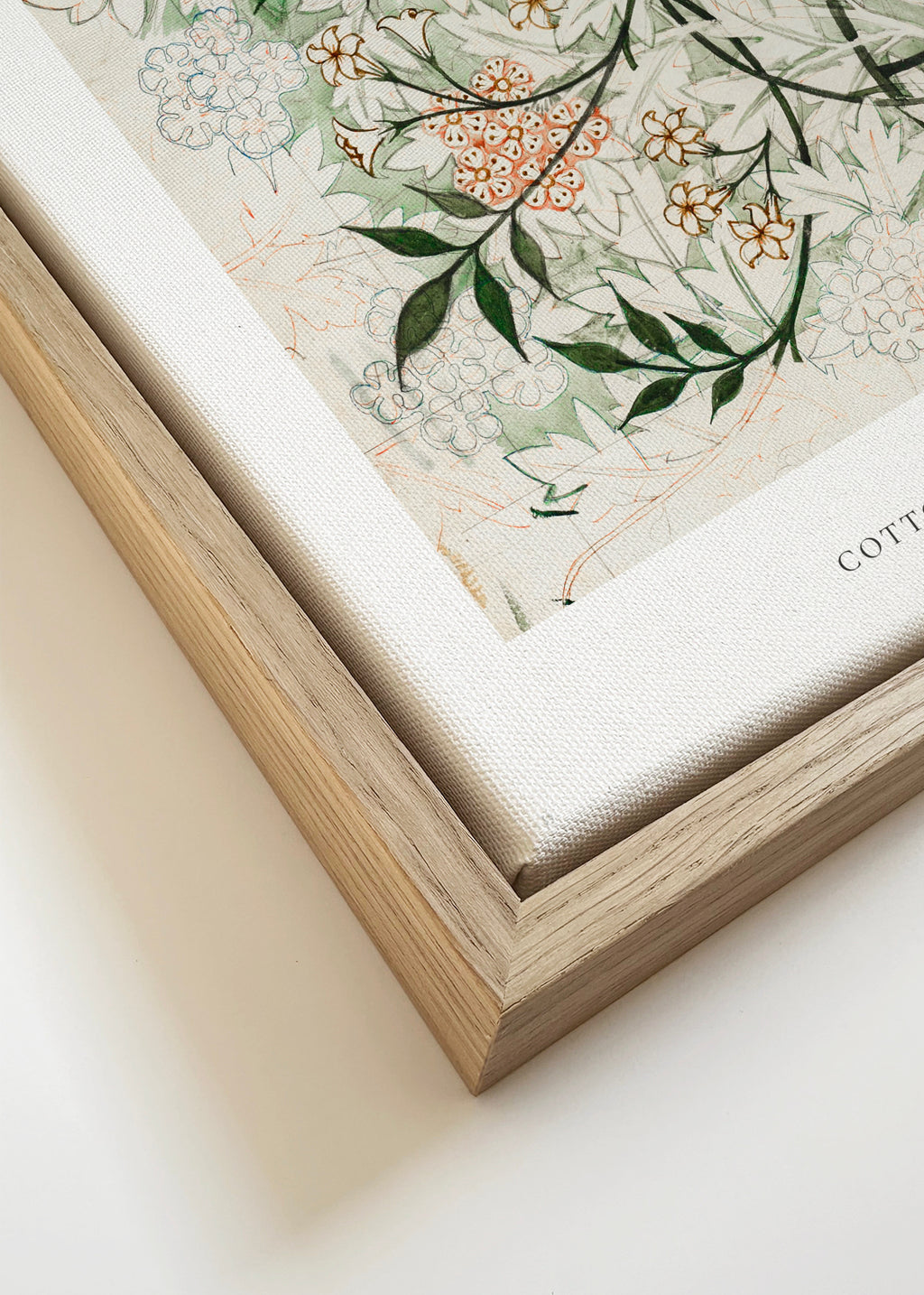 William Morris Jasmine - Framed canvas detail