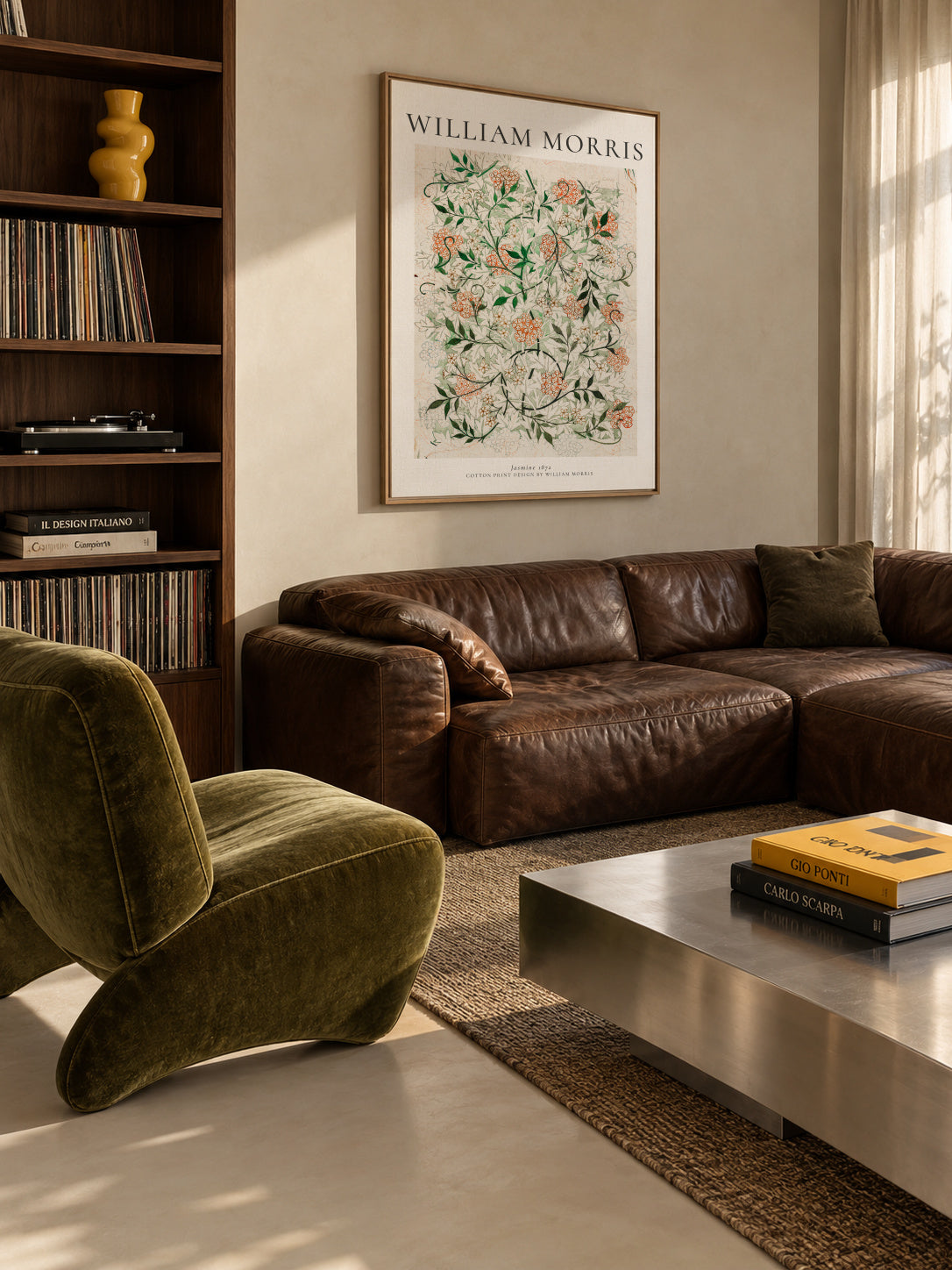 William Morris Jasmine - Framed canvas in an interior
