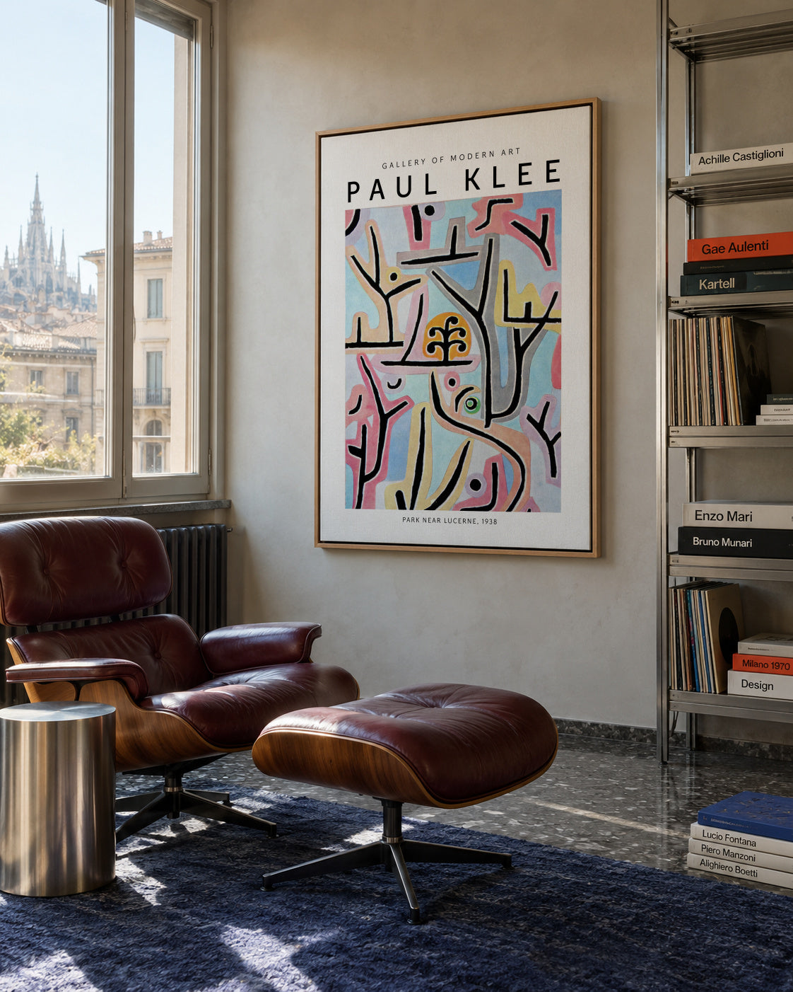 Paul Klee, PARK NEAR LUCERNE, 1938 - Framed canvas in an interior