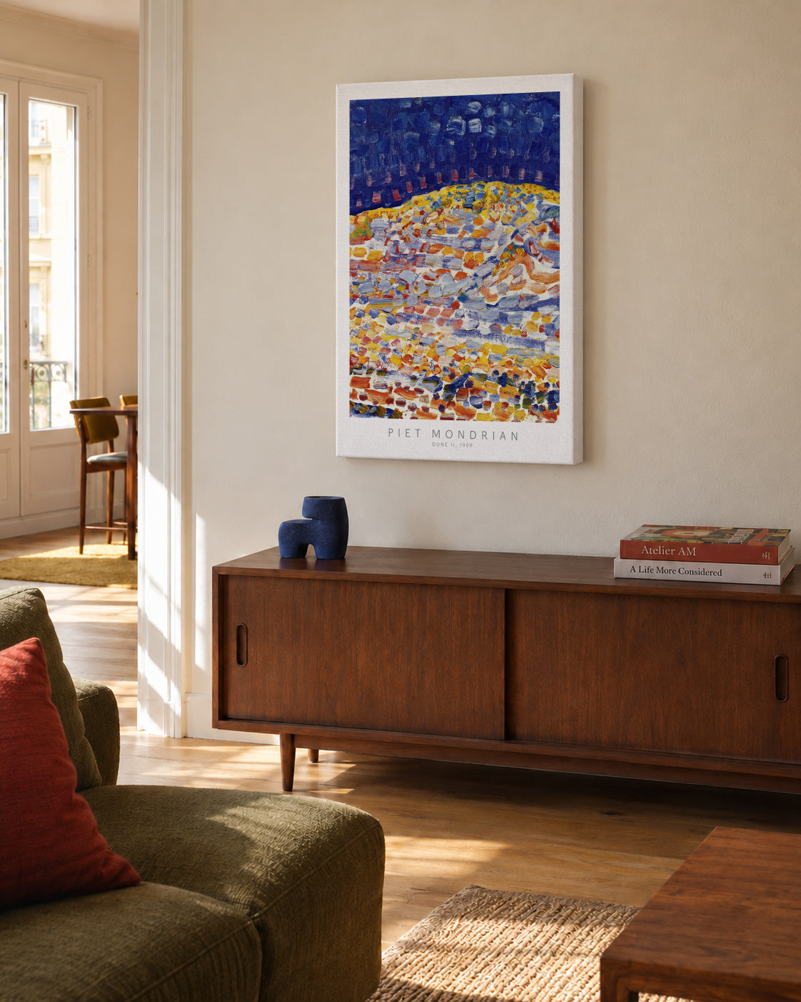 Piet Mondrian Dune II - Unframed canvas in an interior