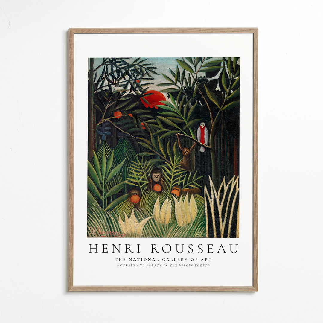 Henri Rousseau Monkeys and Parrot in the Virgin Forest