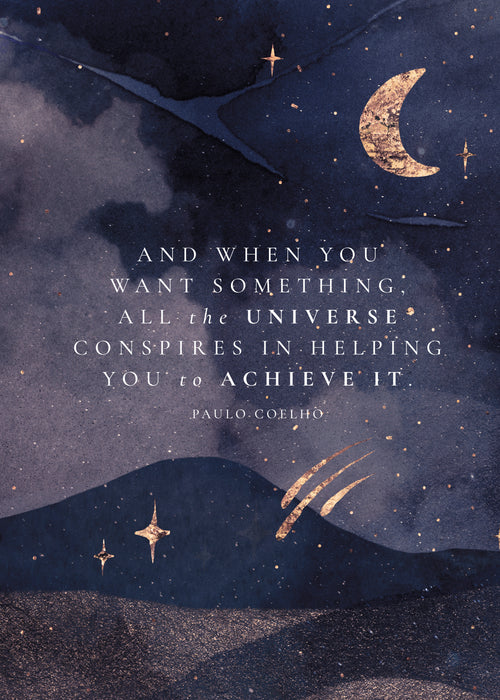 Paulo Coelho Universe Quote - Unframed art print
