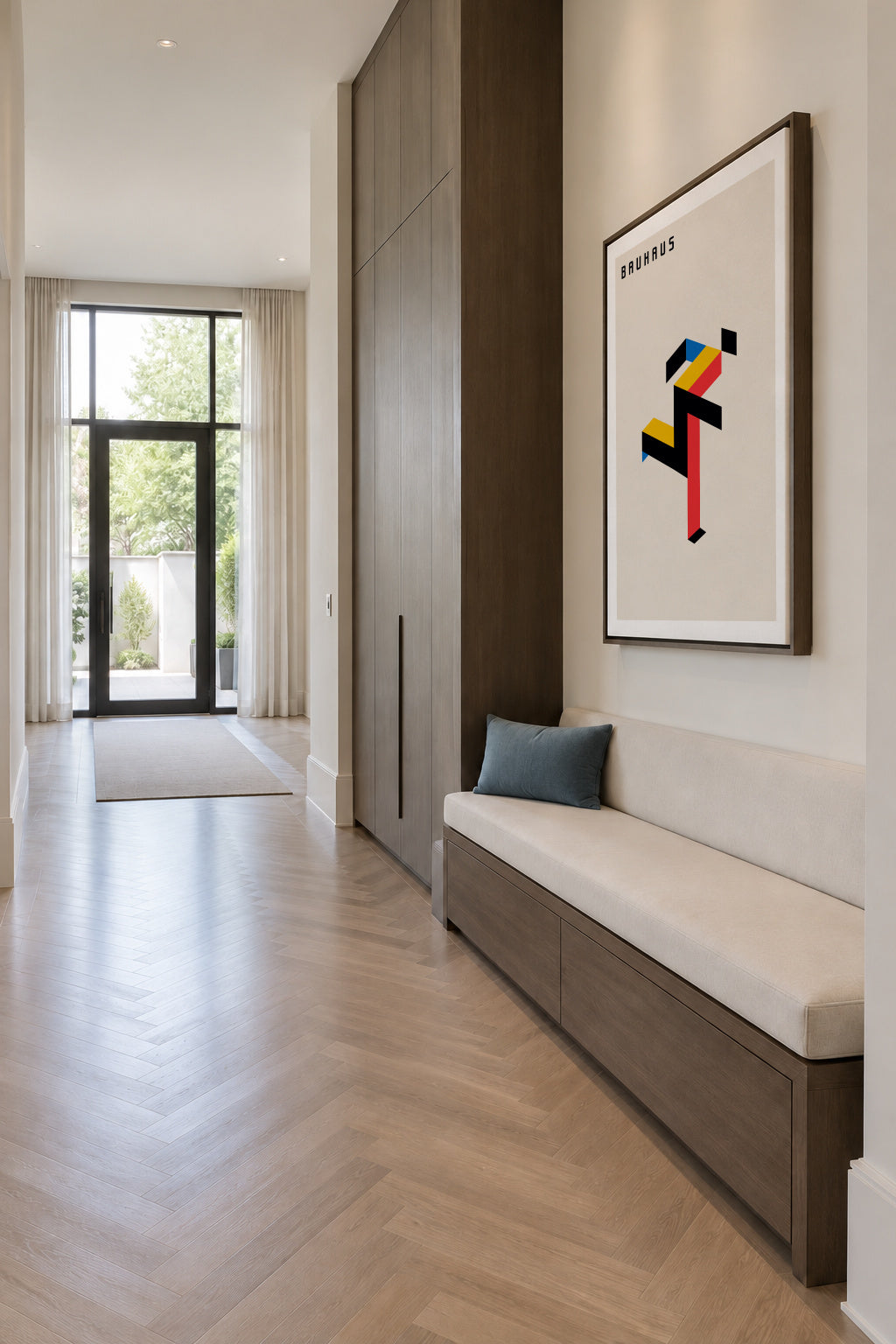 Bauhaus Running man - Framed canvas in an interior