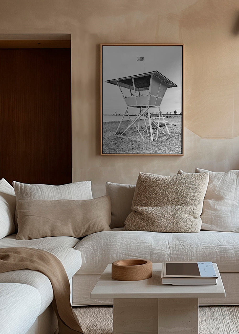 Beach Vintage Baywatch lifeguard Black & White