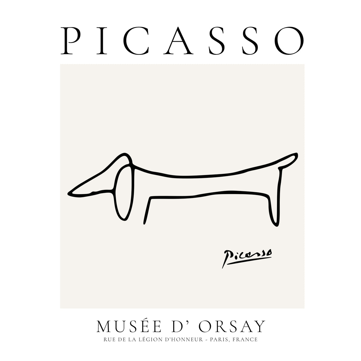 Pablo Picasso Animals Drawing Dog II - Unframed art print