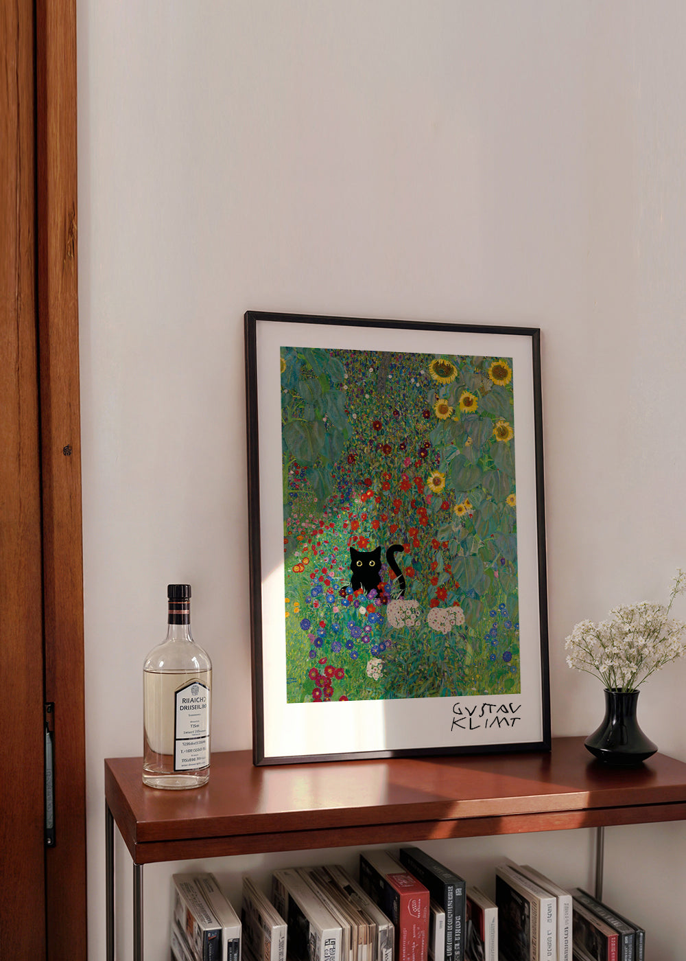 Gustav Klimt Garden Cat Print
