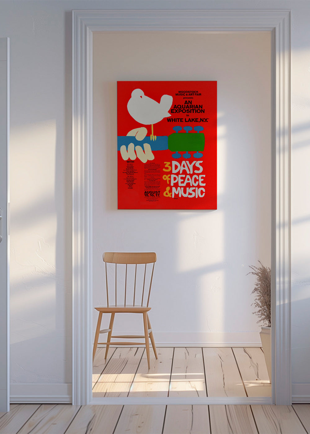 Woodstock 1969 Poster -  3 days of peace & music