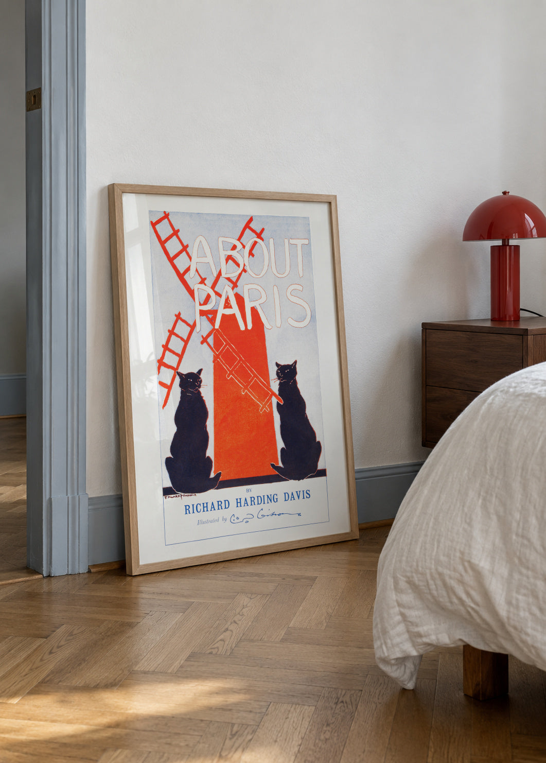 About Paris Vintage poster by Edward Penfield - Framed poster in an interior
