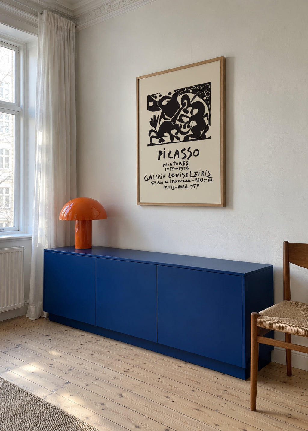 PABLO PICASSO Galerie Louise Leiris Print Poster - Framed poster in an interior