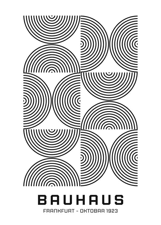 Bauhaus Black and White Exhibition Poster  1923