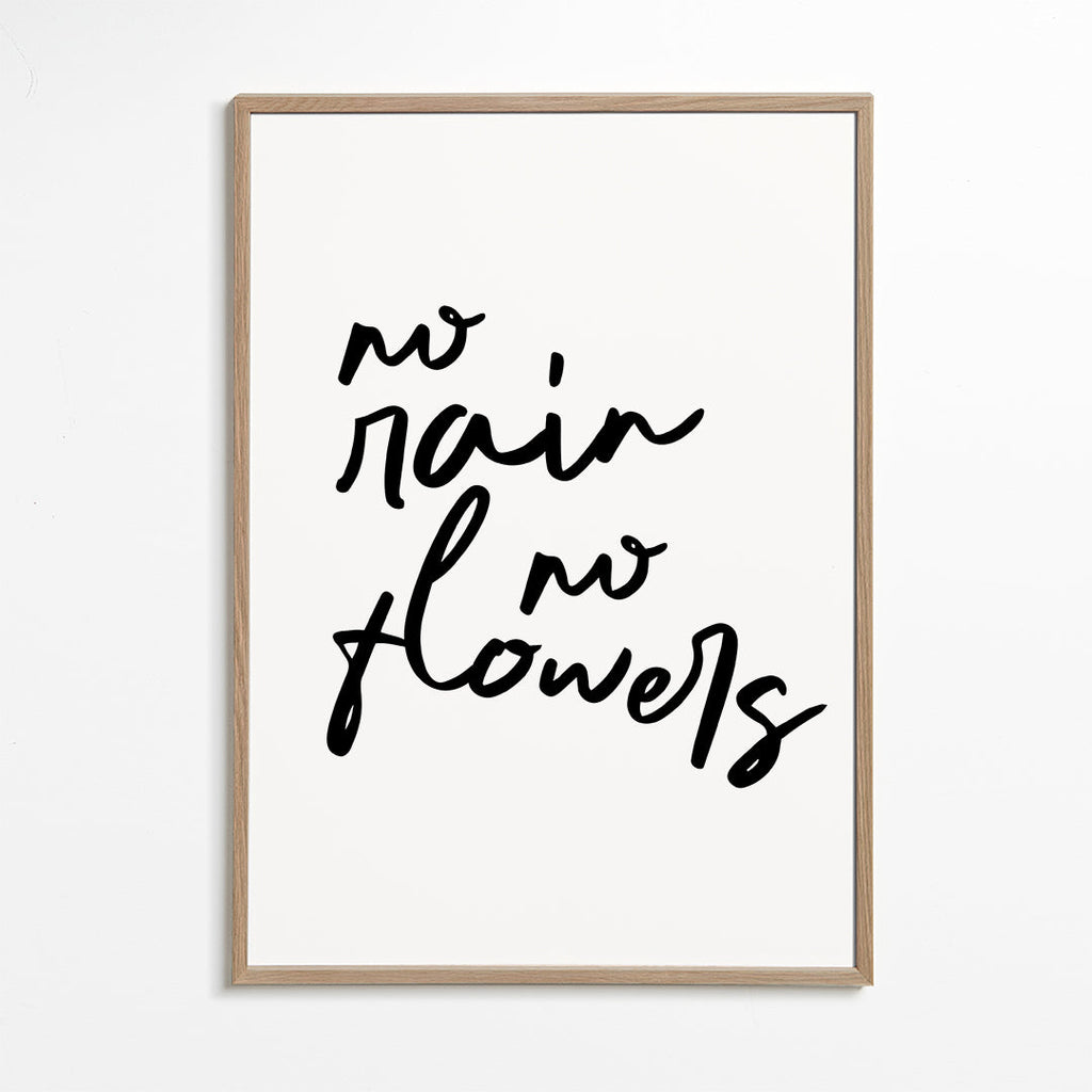 No Rain No Flowers Poster
