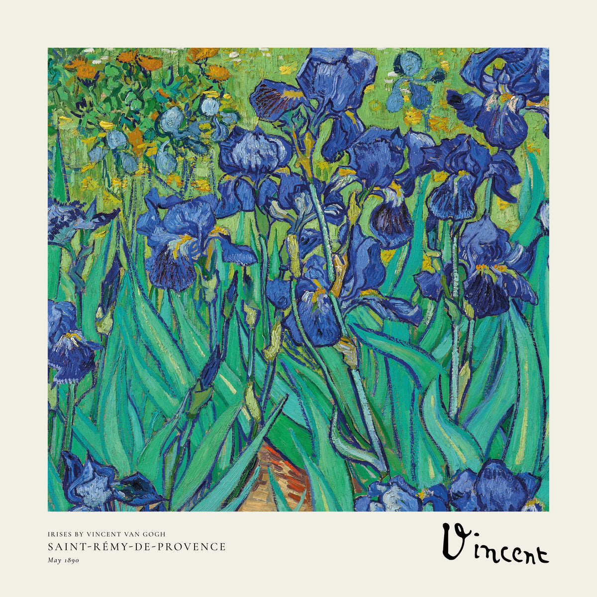 Irises by Vincent van Gogh - Square - Unframed art print