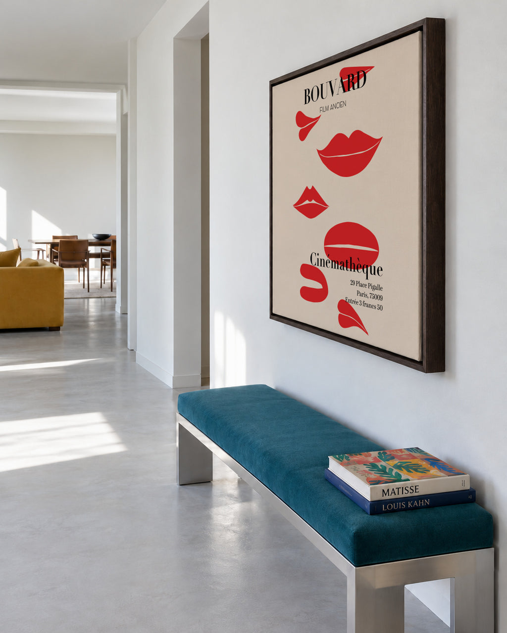 Bouvard Cinémathéque 1969 Film Poster - Square - Framed canvas in an interior