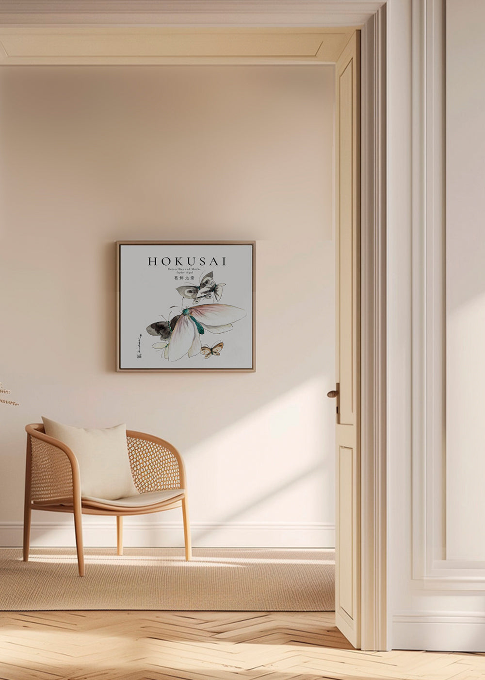 Butterflies and Moths by Katsushika Hokusai - Square