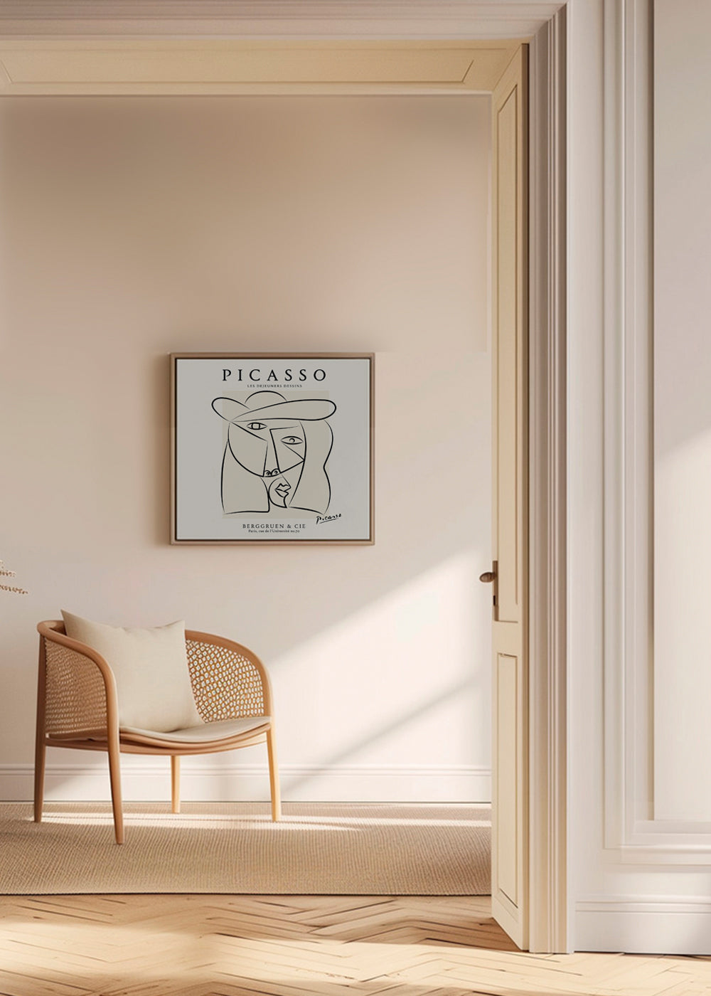 Picasso Woman in a Hat Sktech Poster - Square