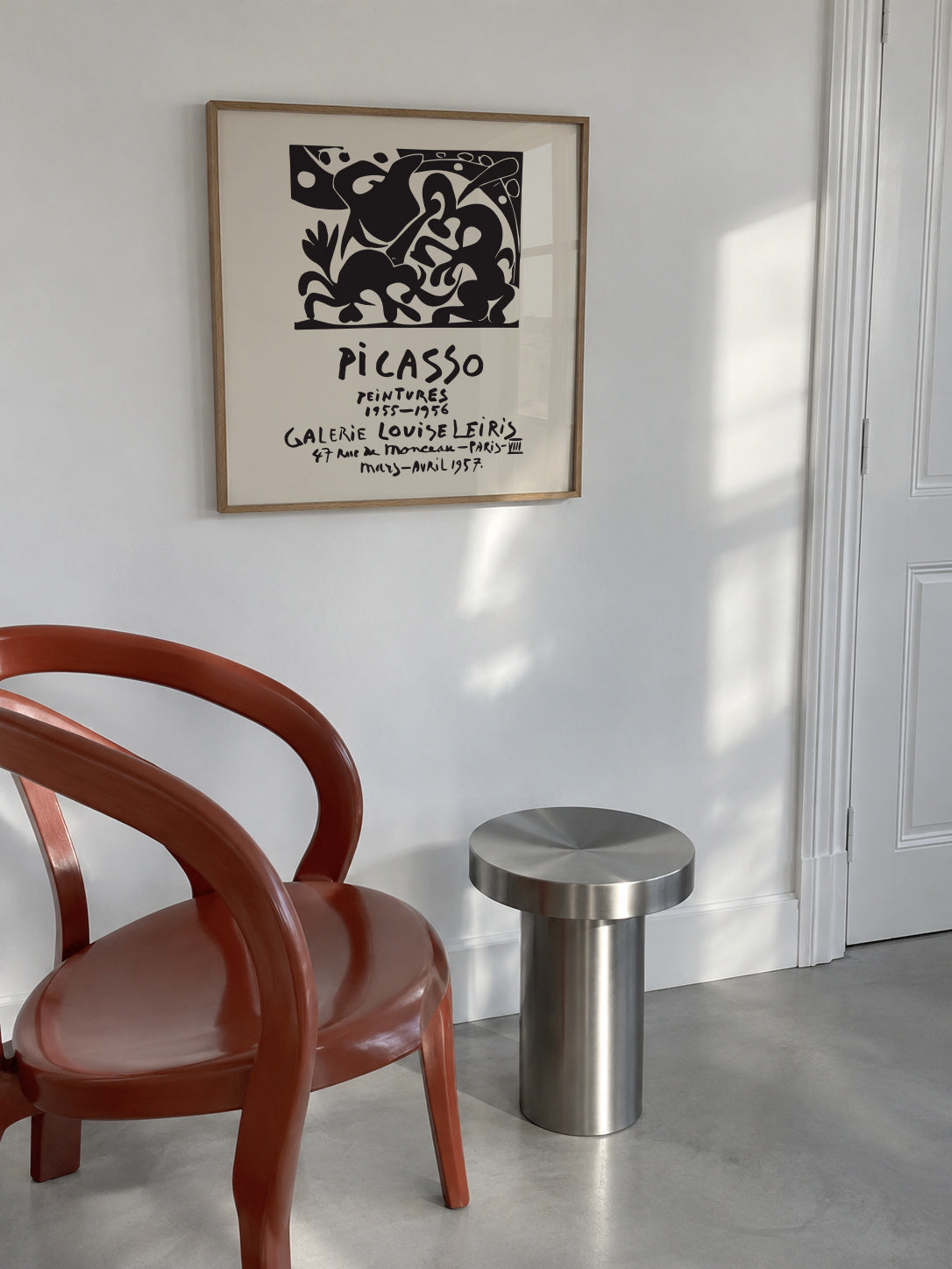 PABLO PICASSO Galerie Louise Leiris Print Poster - Square - Framed poster in an interior