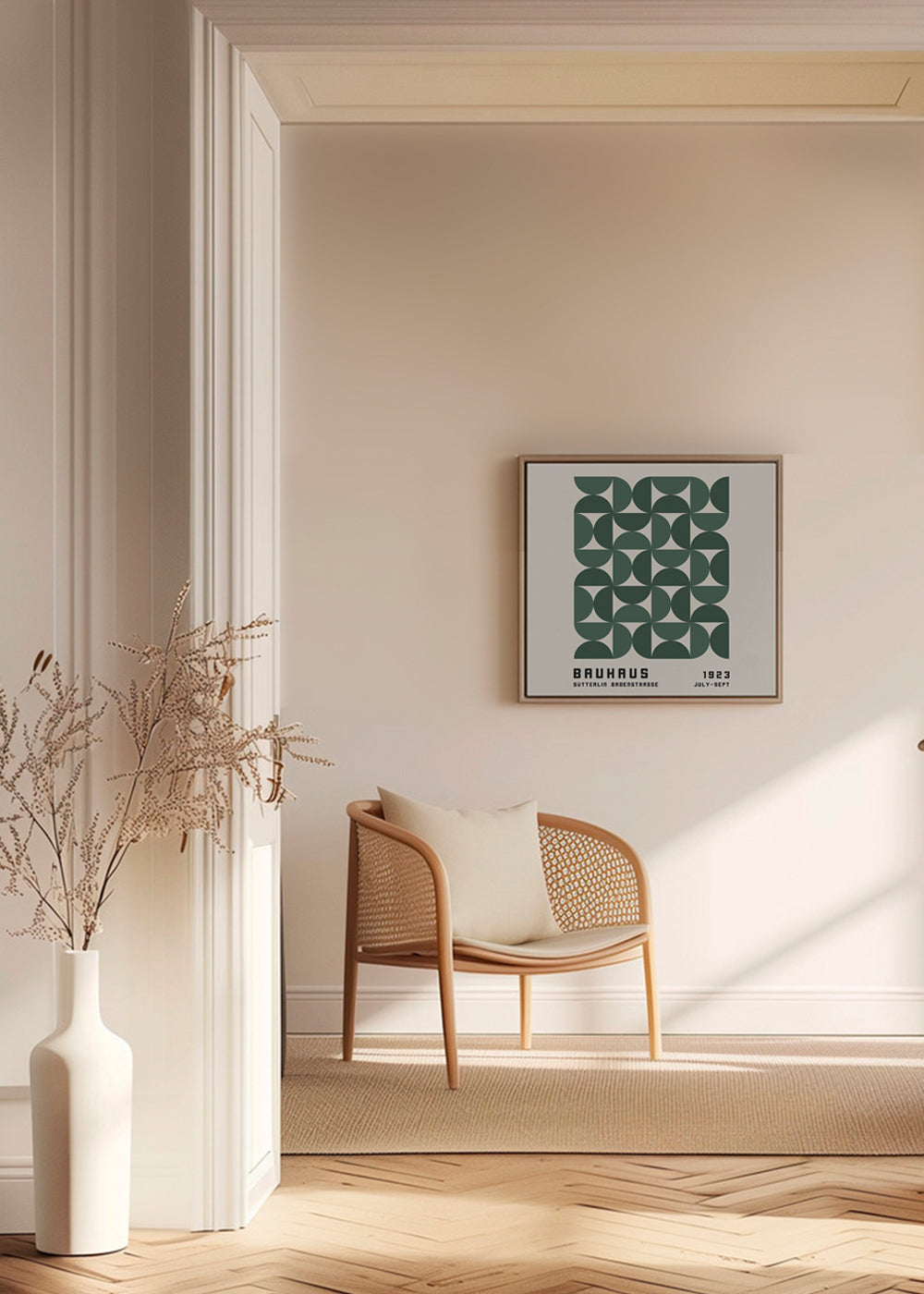 Bauhaus Green Exhibition Poster - Square