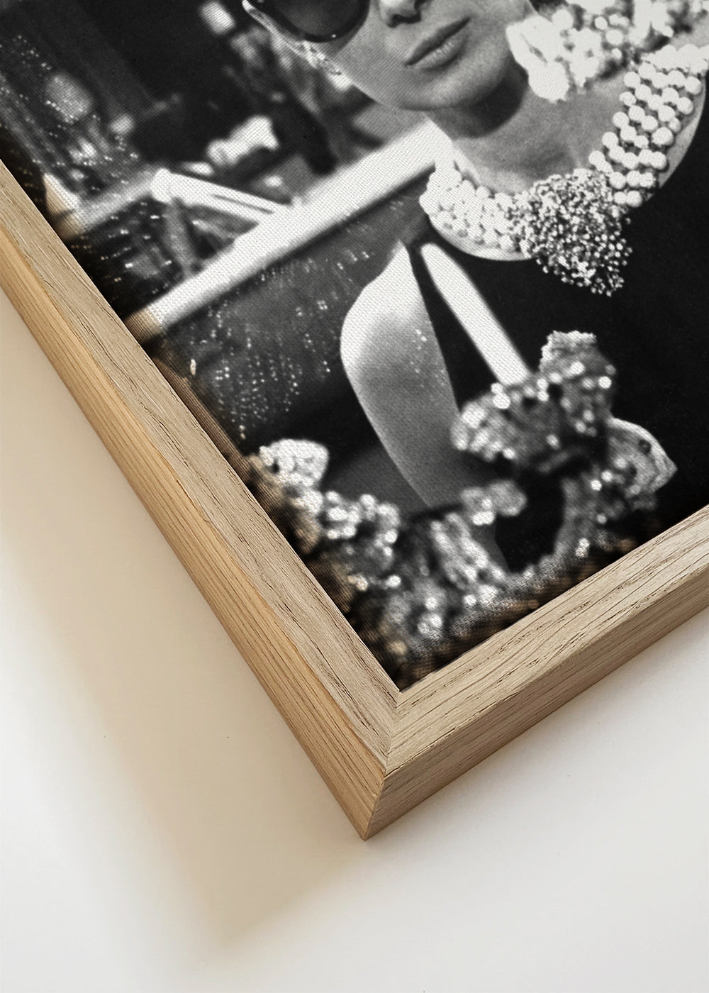 Audrey Hepburn in Breakfast at Tiffany vintage photograph.  - Square