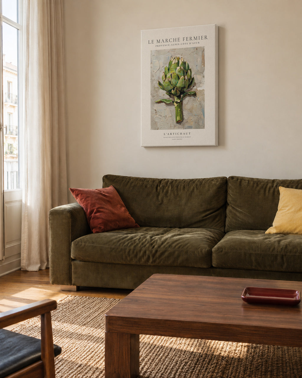 Le marche fermier - L’Artichaut - Unframed canvas in an interior