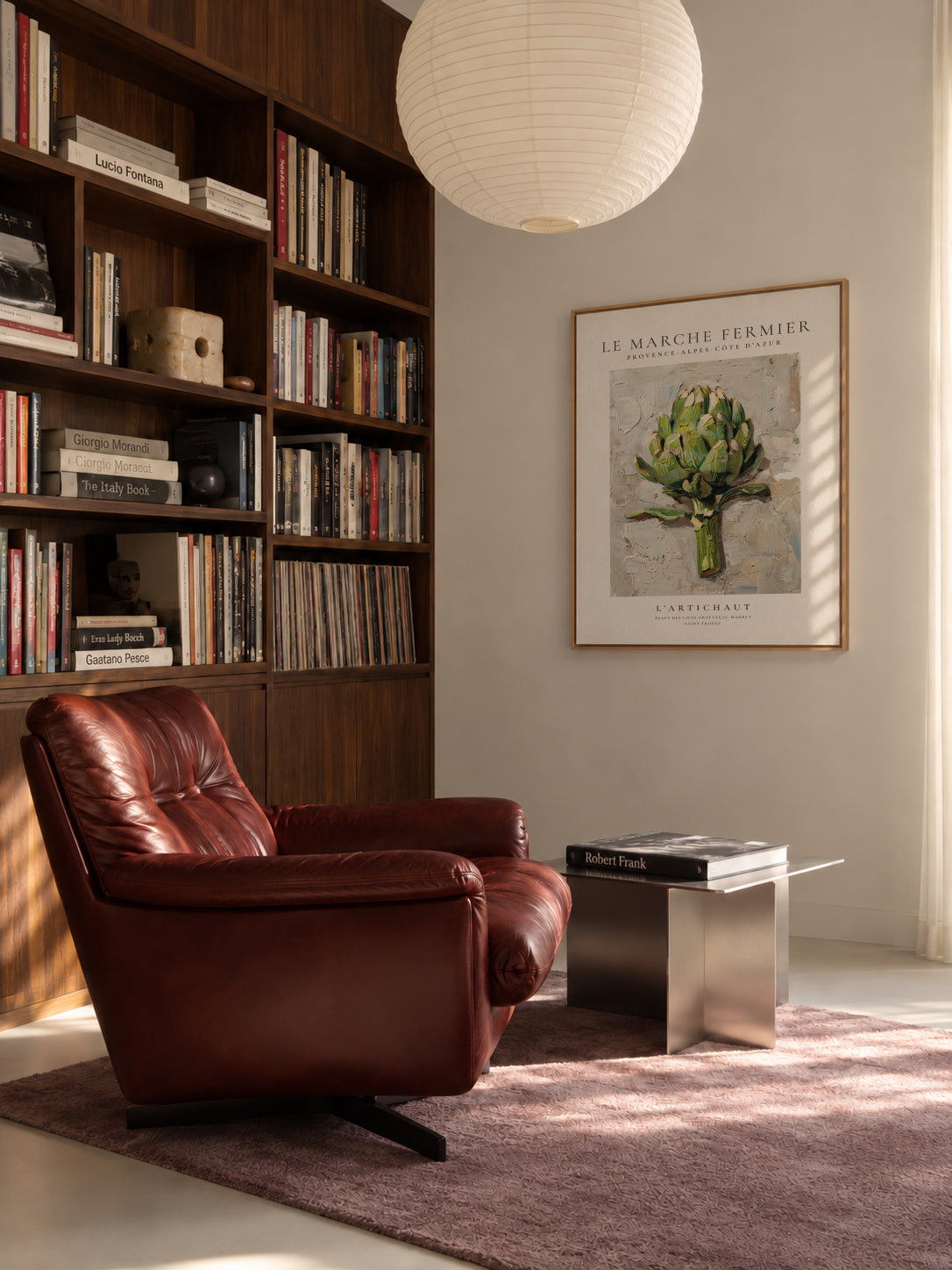Le marche fermier - L’Artichaut - Framed canvas in an interior