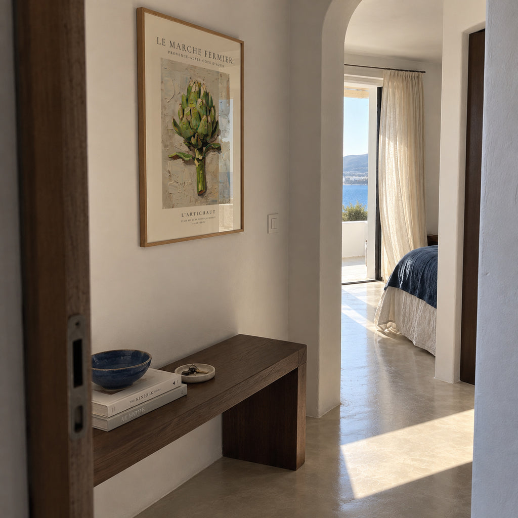 Le marche fermier - L’Artichaut - Framed poster in an interior