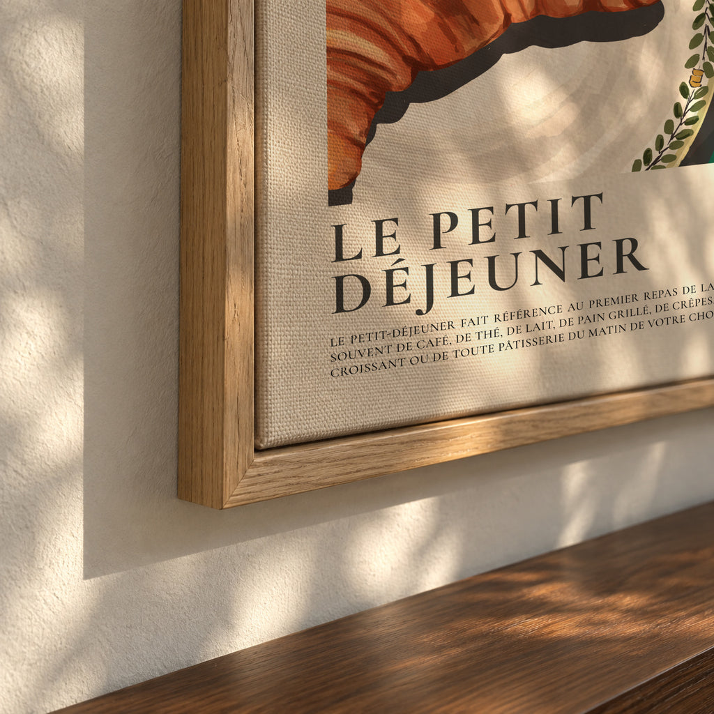 Le petit dejeuner , Made in France - Framed canvas detail
