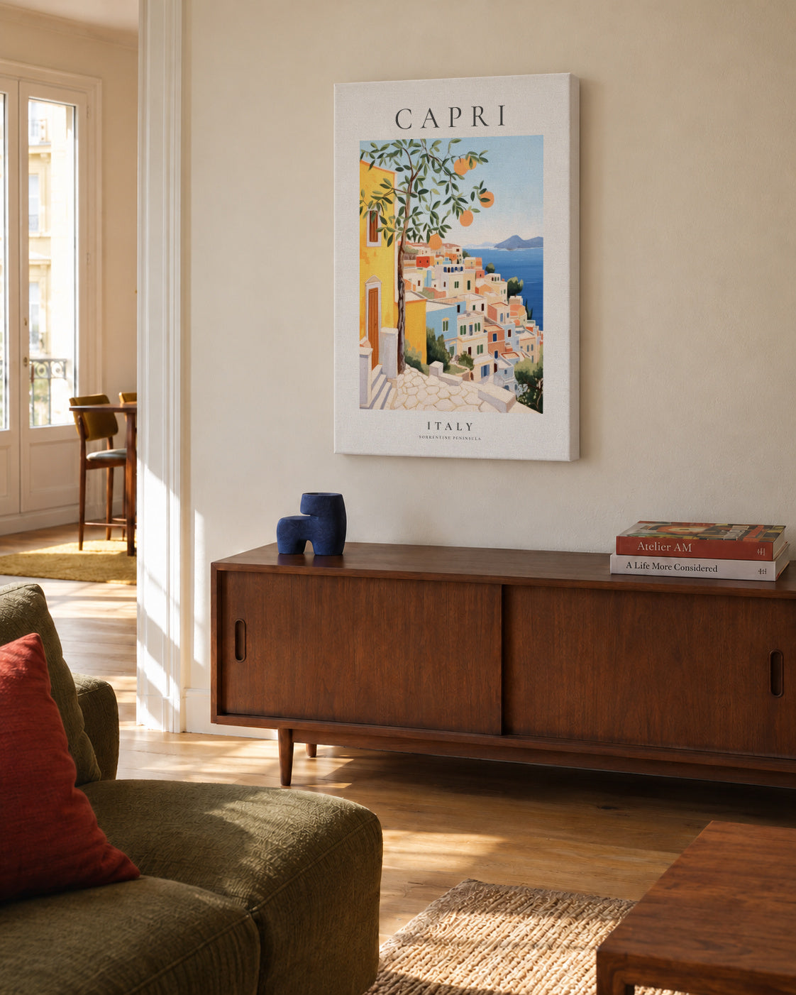 Capri, Italy - Unframed canvas in an interior