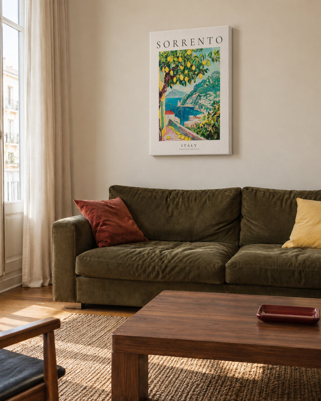 Sorrento, Italy - Unframed canvas in an interior