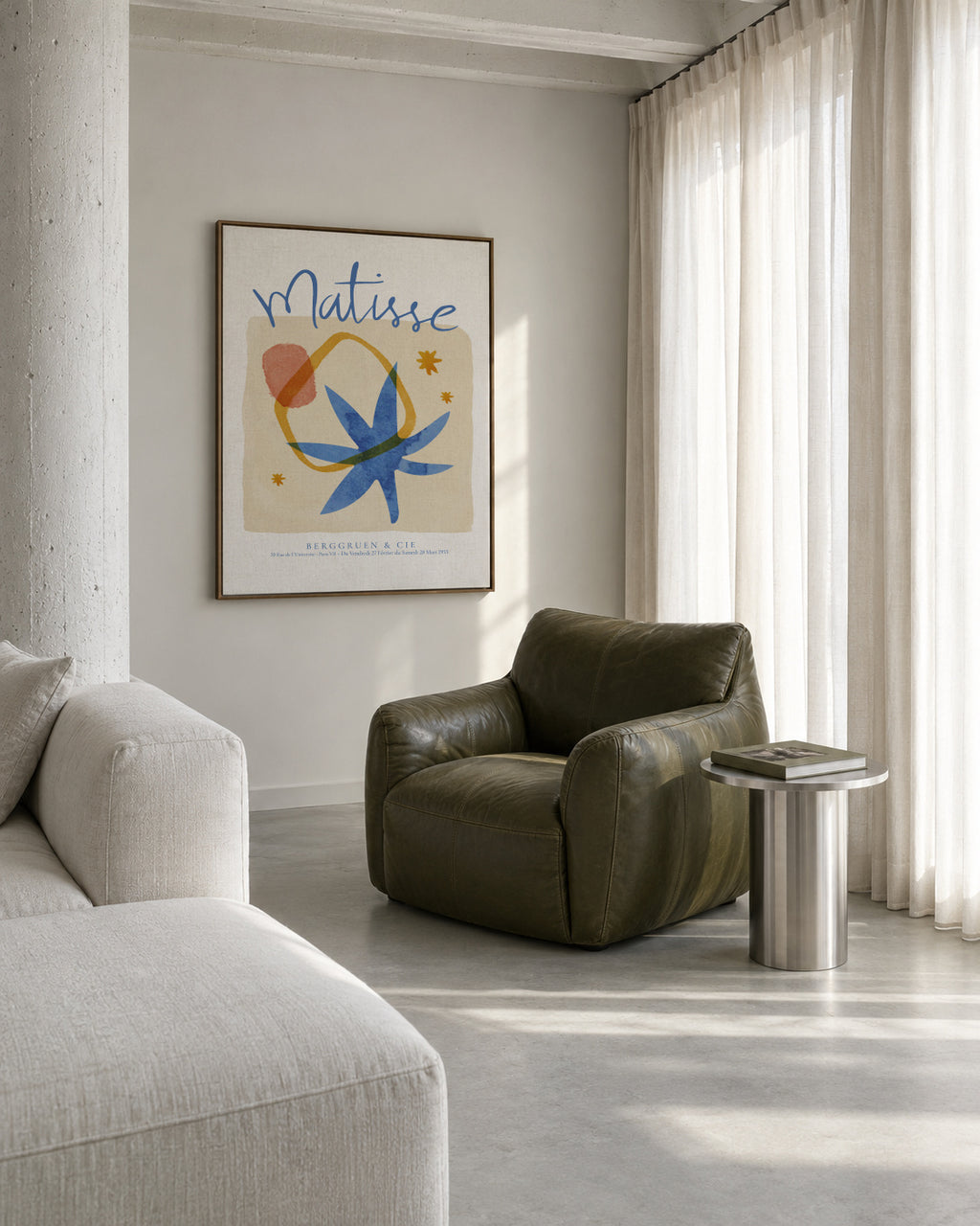 Henri Matisse, l'univers - Framed canvas in an interior