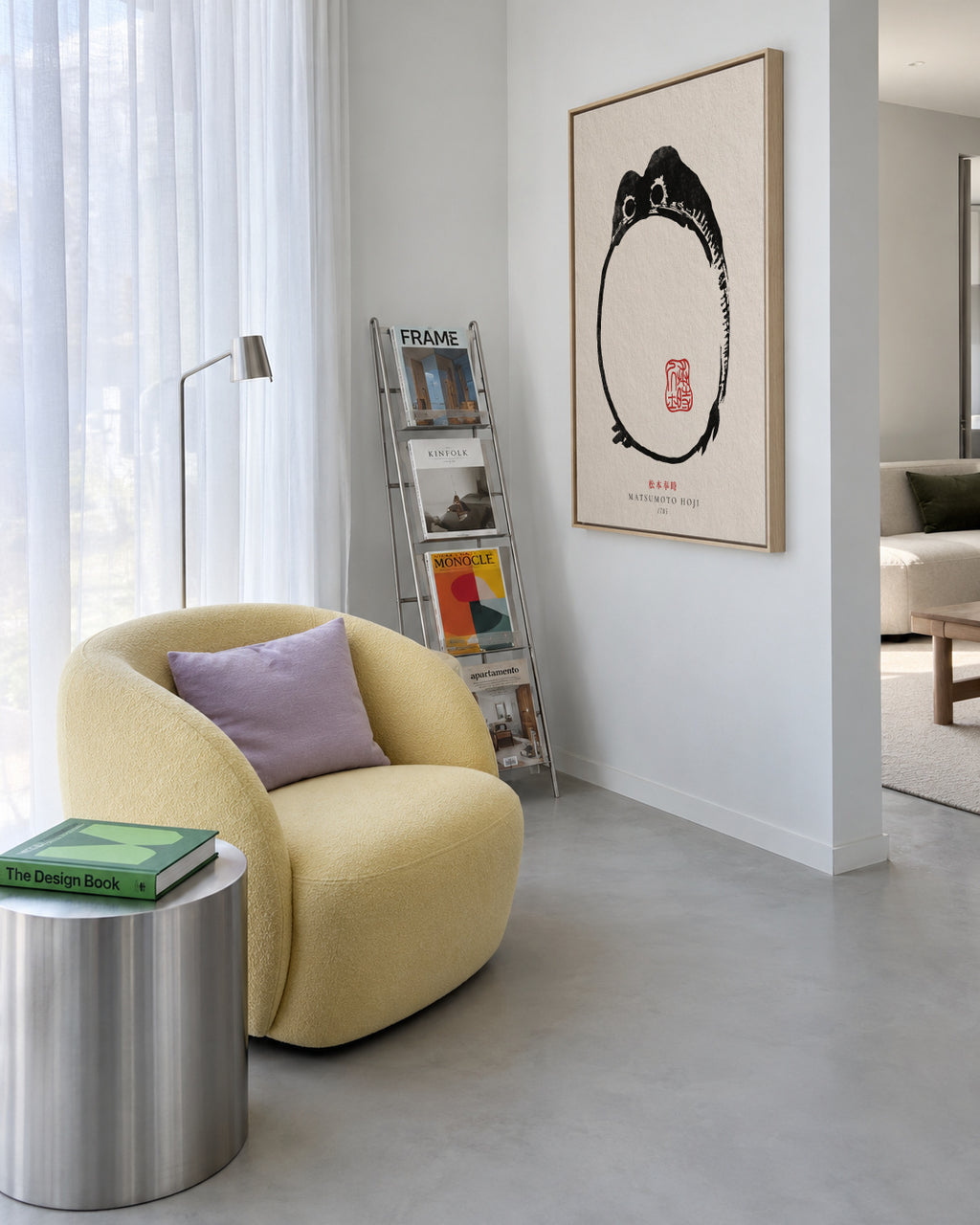 Matsumoto Hoji, Frog I - Framed canvas in an interior