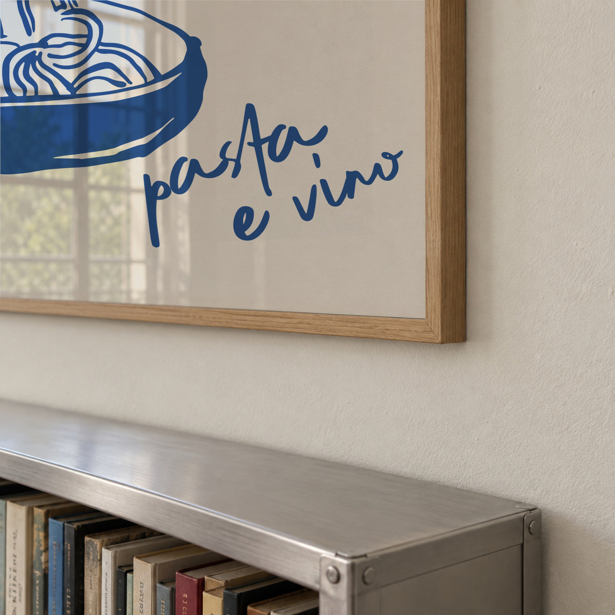Life Simple simple pleasures - La Dolce Vita, Pasta e vino - SQUARE - Framed poster detail