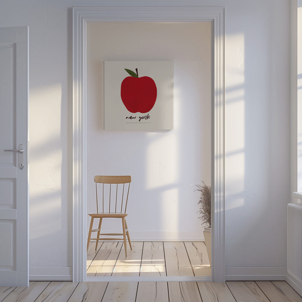 The Big Apple, NYC - SQUARE - Unframed canvas in an interior