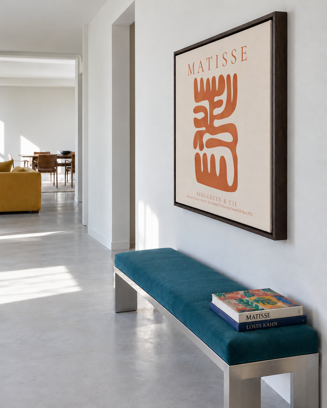 Henri Matisse, Berggruen and Cie III - SQUARE - Framed canvas in an interior