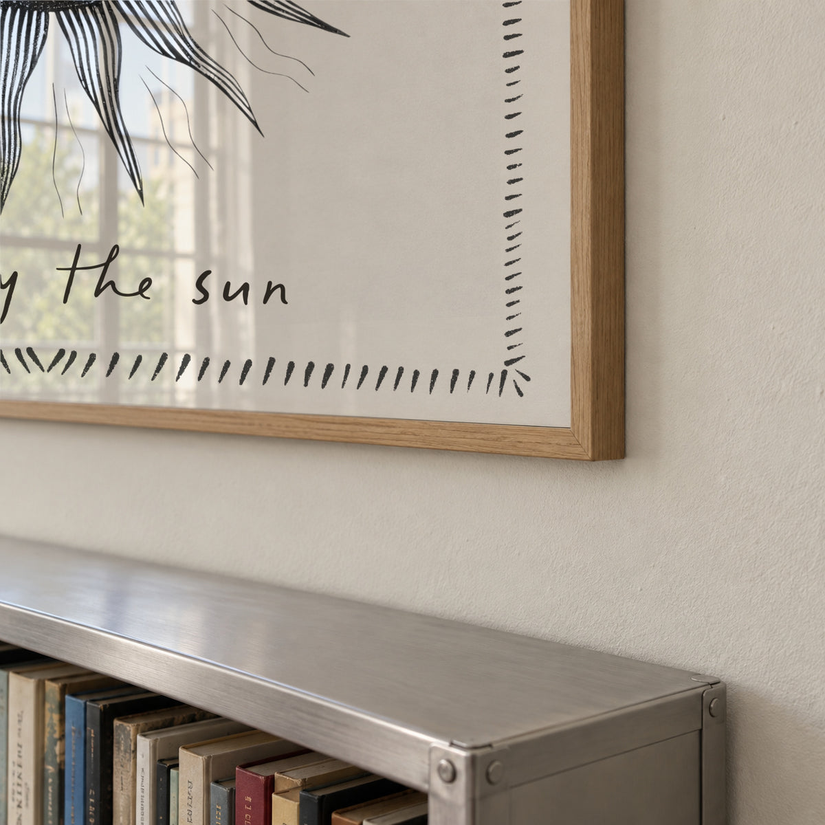 Live by the sun - SQUARE - Framed poster detail