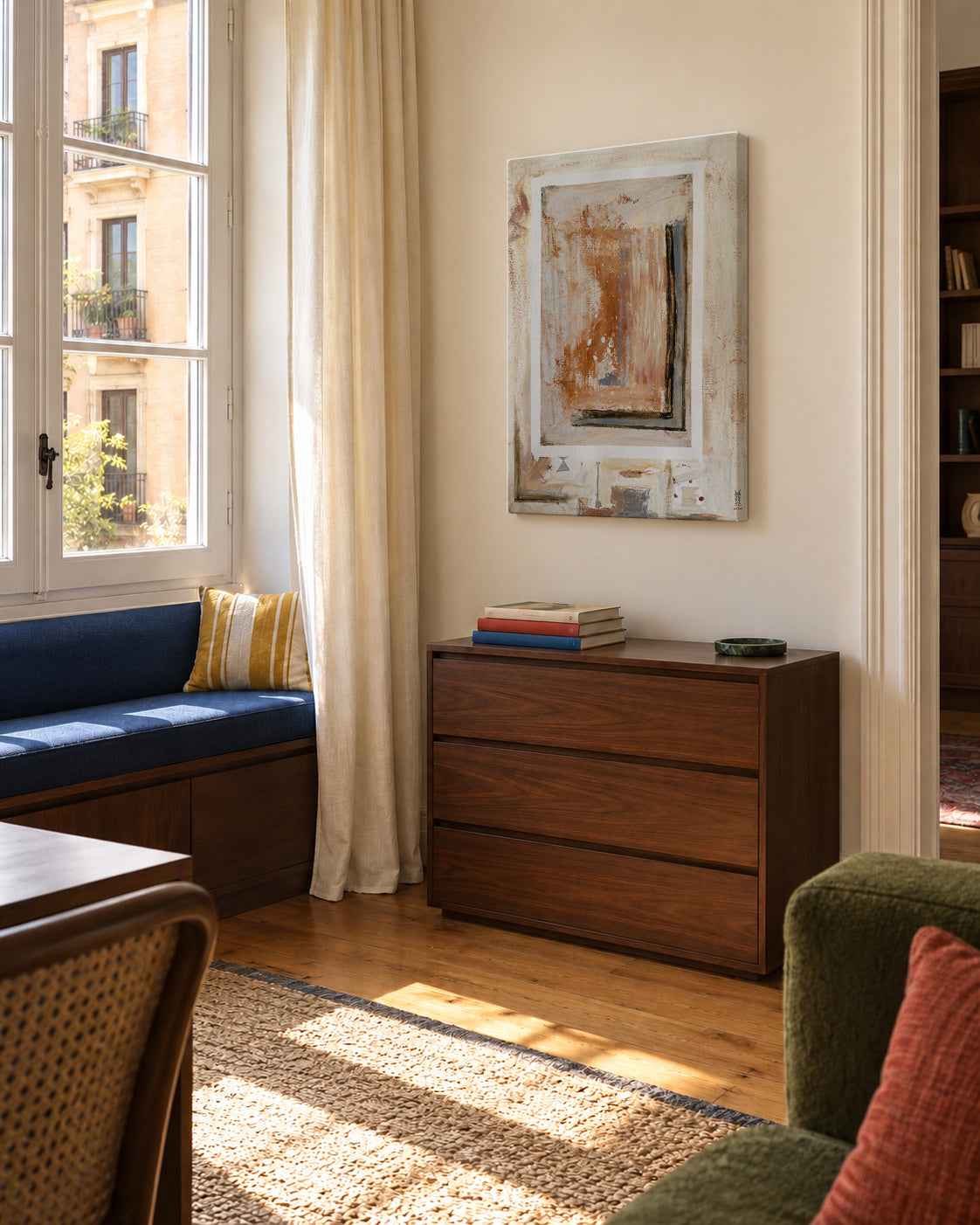 City4 - Unframed canvas in an interior