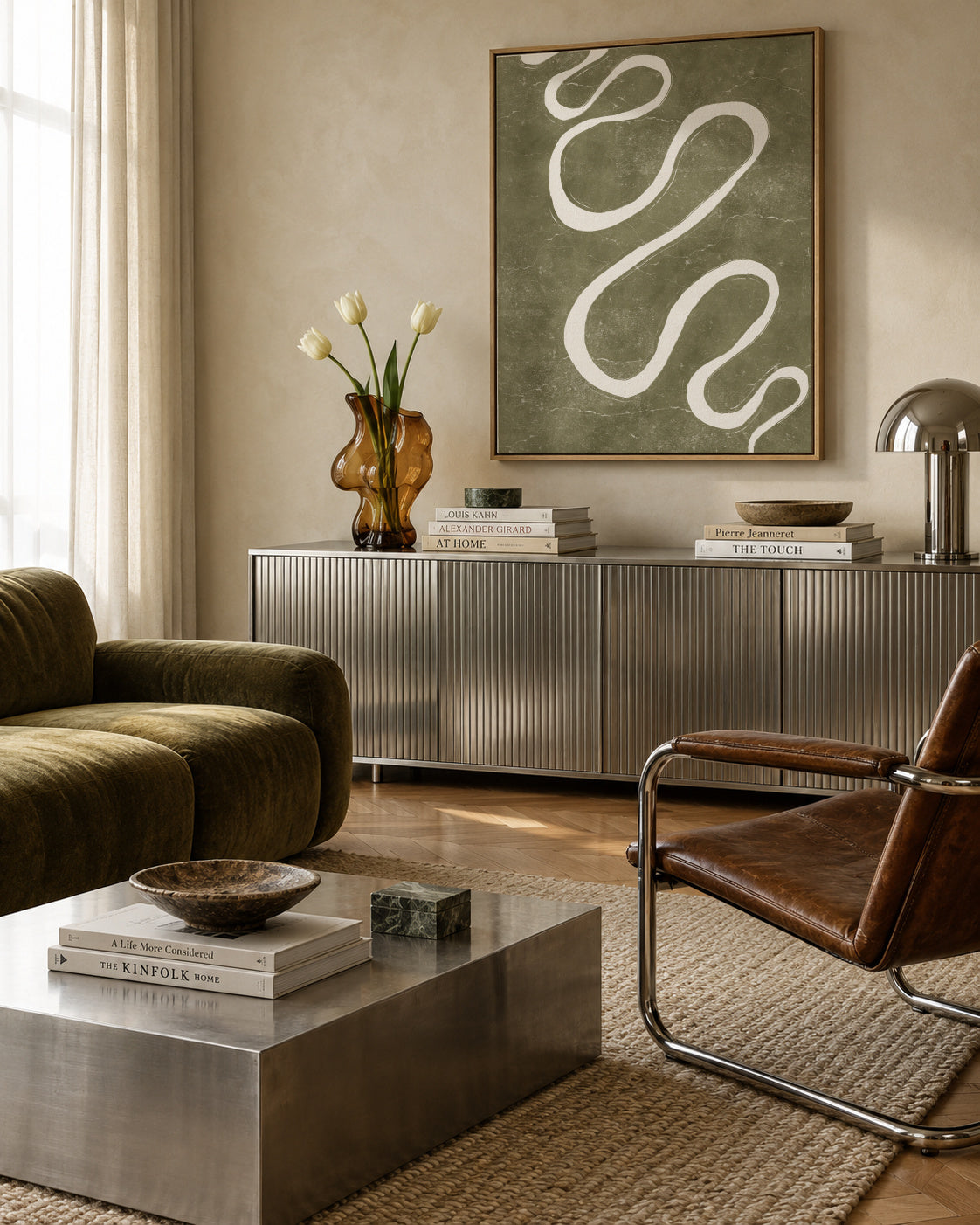 Orinoco - Framed canvas in an interior