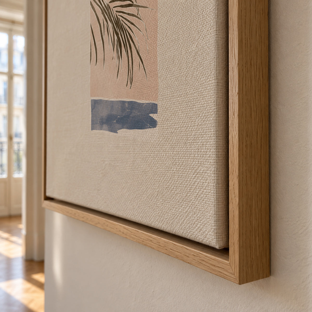 Tropical Window Landscape II - Framed canvas detail