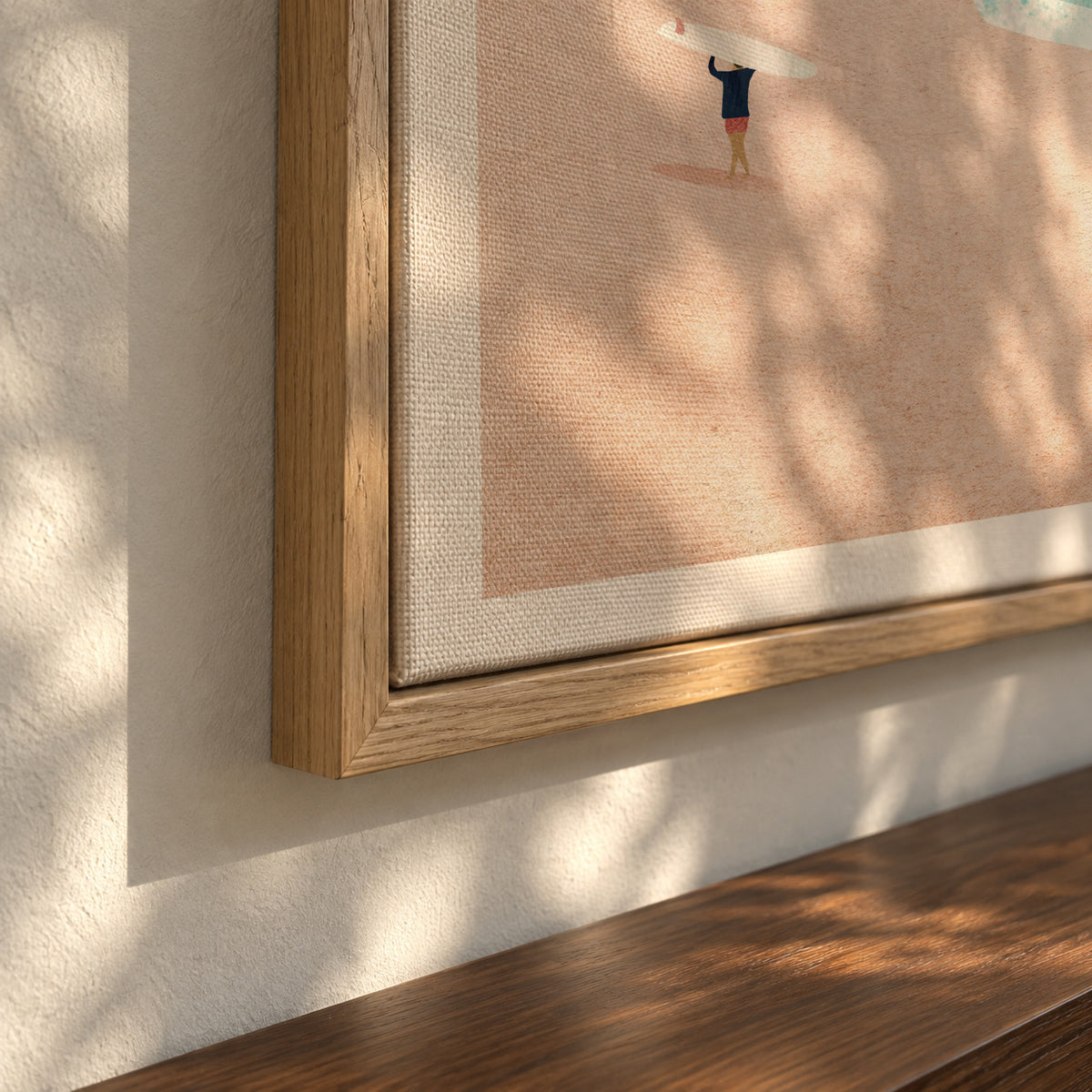 Surf Beach II - Framed canvas detail