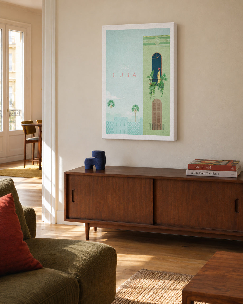Cuba - Unframed canvas in an interior