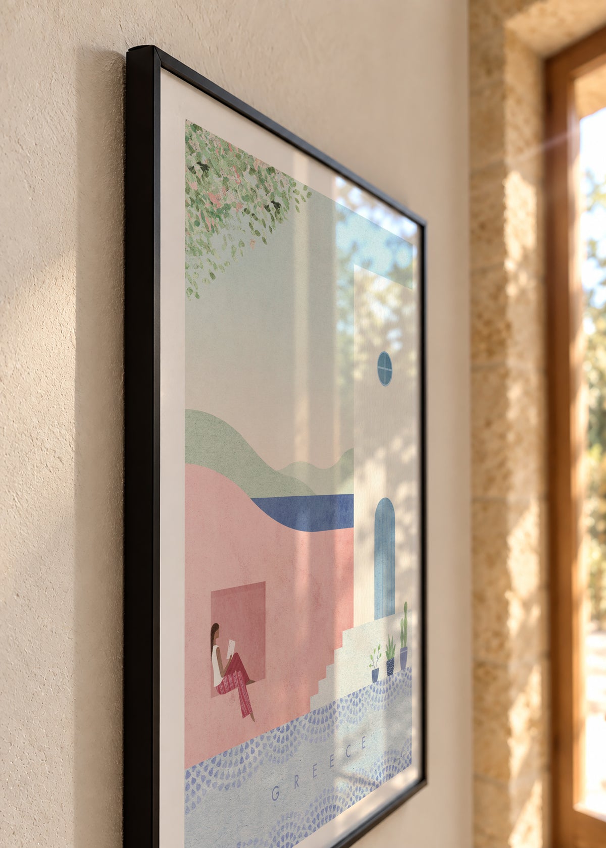 Greece - Framed poster detail
