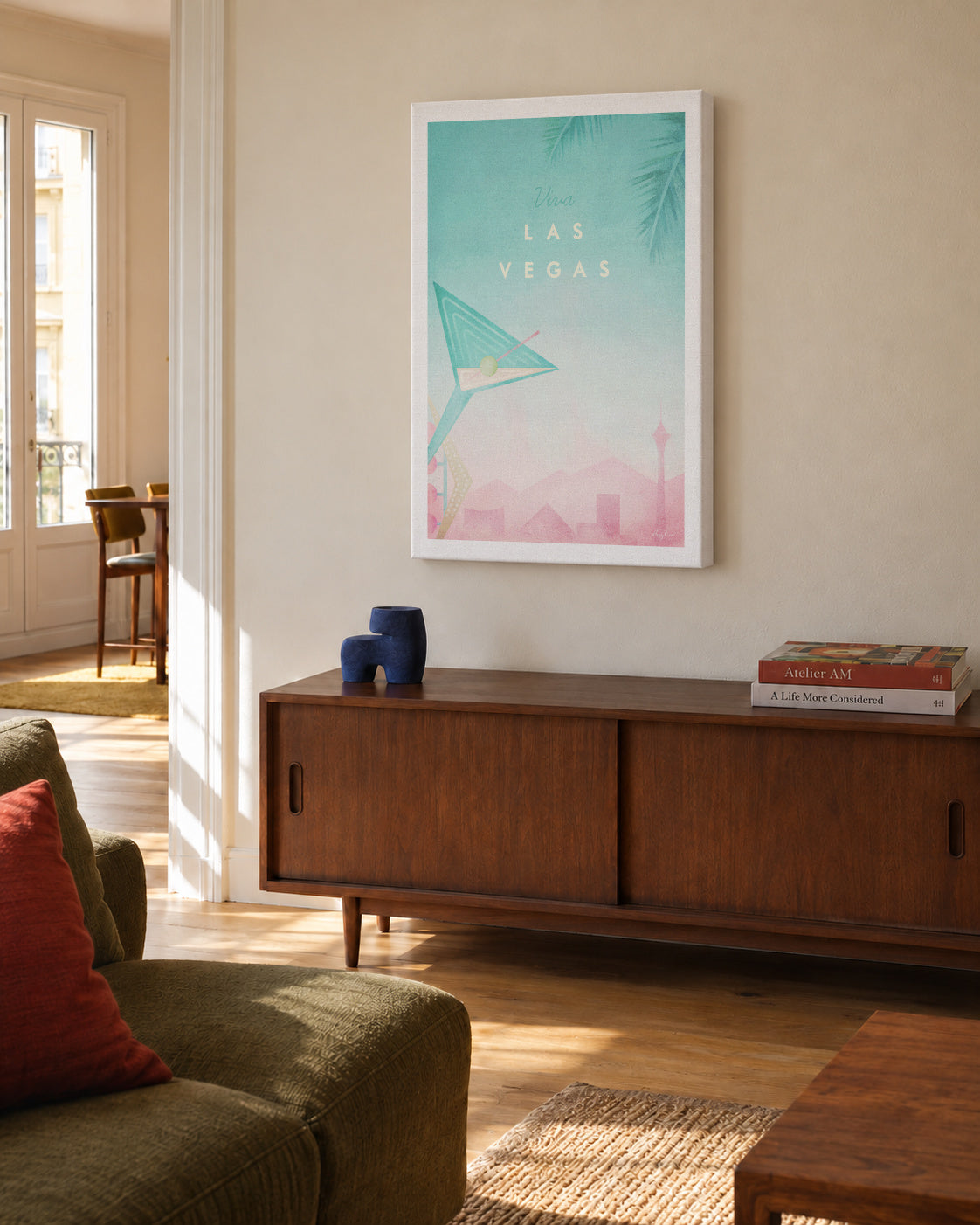 Las Vegas - Unframed canvas in an interior