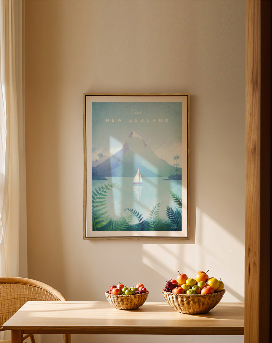 New Zealand - Framed canvas in an interior