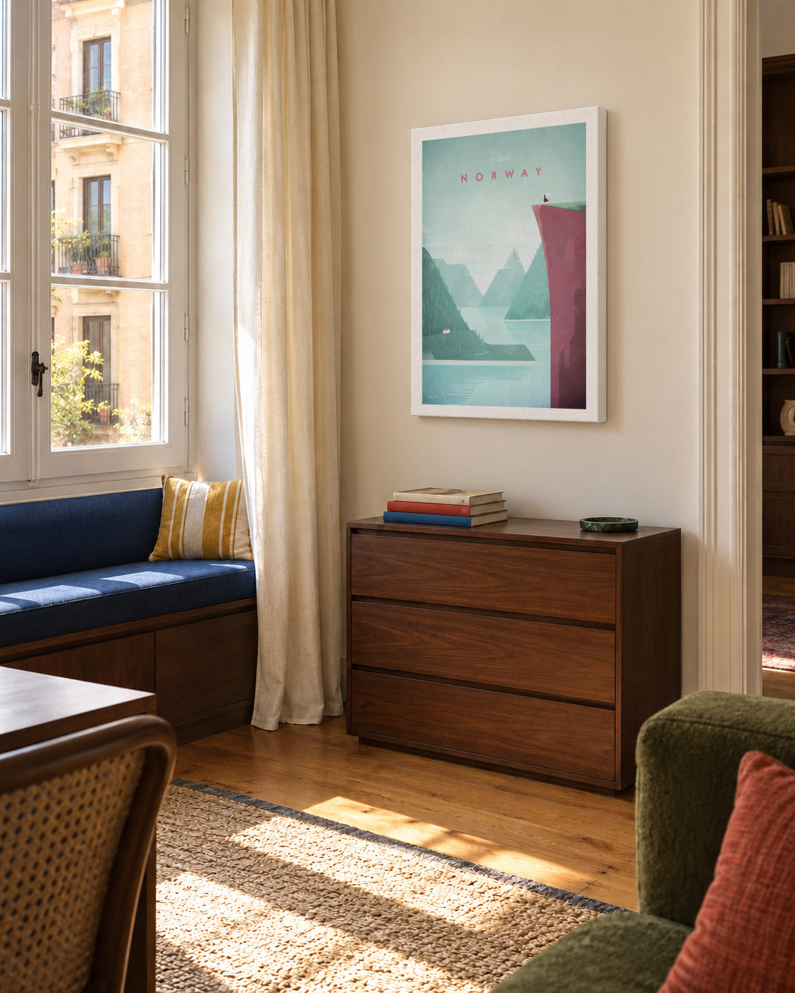 Norway - Unframed canvas in an interior