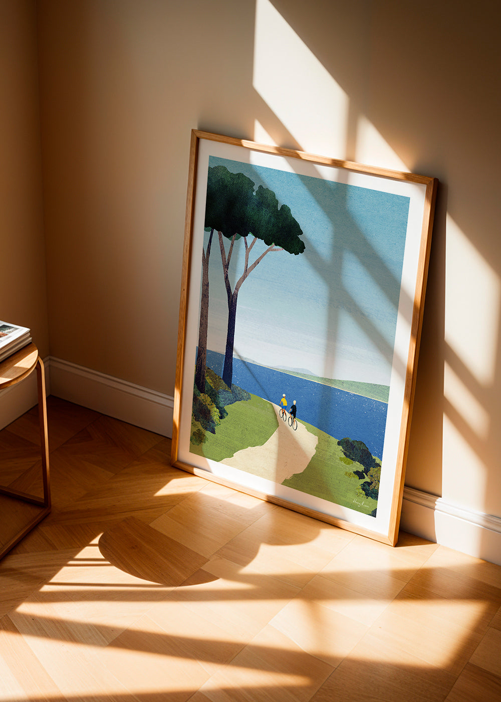 Landschaftskunst Cycling by the sea